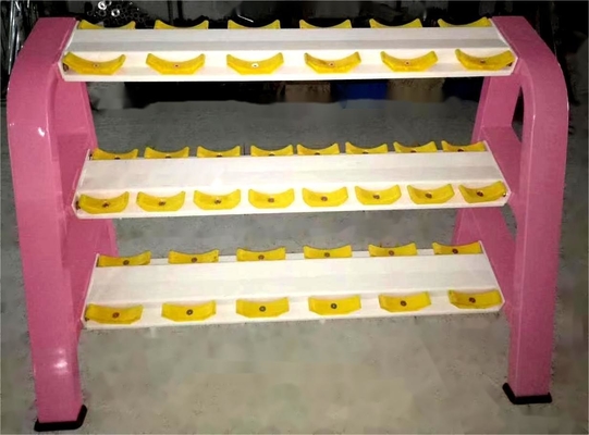 Rack di manubri in acciaio a 3 livelli professionale per esercizi di sollevamento pesi Personalizzazione minima
