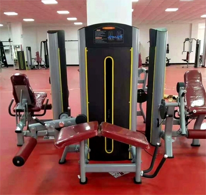 140 kg Acciaio Pini-caricato regolabile seduta Leg Estensione e Leg Prone Curl doppia funzione attrezzature per palestra Medio caricatore