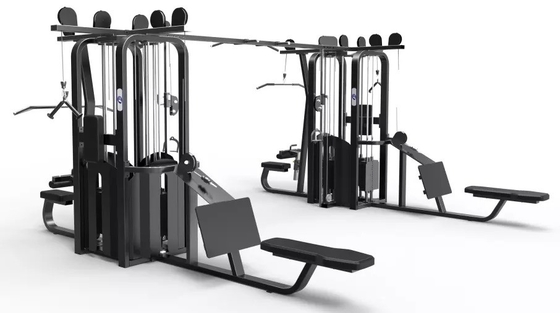 8 stazioni attrezzature per palestra multi cablaggio portaalimentari per tubi in acciaio Q235 allenamento della forza