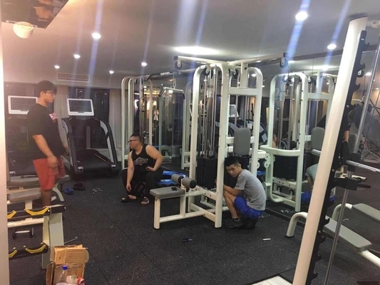8 stazioni attrezzature per palestra multi cablaggio portaalimentari per tubi in acciaio Q235 allenamento della forza
