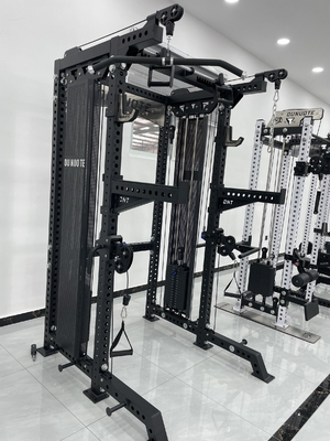 Gym commerciale di fitness multifunzione Smith e Squat Rack con macchina di stacking di pesi