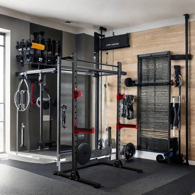 Style Cage Squat Rack Home Gym Trainer con banco di peso Barbell Bar e 1100*1300*2100