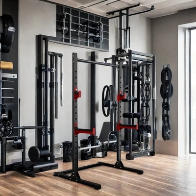 Style Cage Squat Rack Home Gym Trainer con banco di peso Barbell Bar e 1100*1300*2100