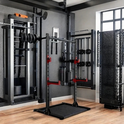 Style Cage Squat Rack Home Gym Trainer con banco di peso Barbell Bar e 1100*1300*2100