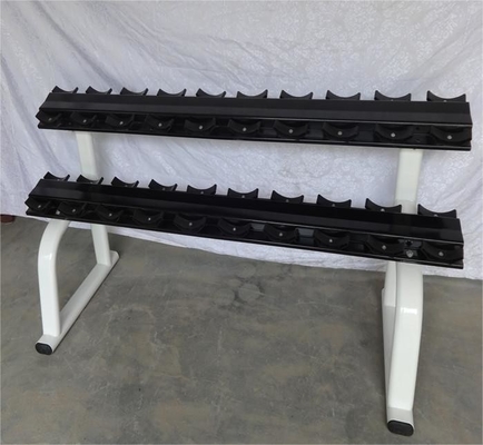 3 Livello Commercial Dumbbell Rack Steel Body Building Storage per attrezzature fitness per palestra