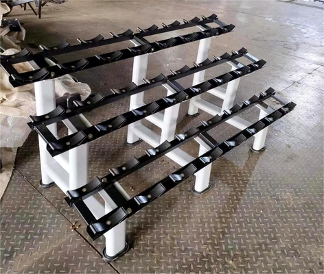 3 Livello Commercial Dumbbell Rack Steel Body Building Storage per attrezzature fitness per palestra