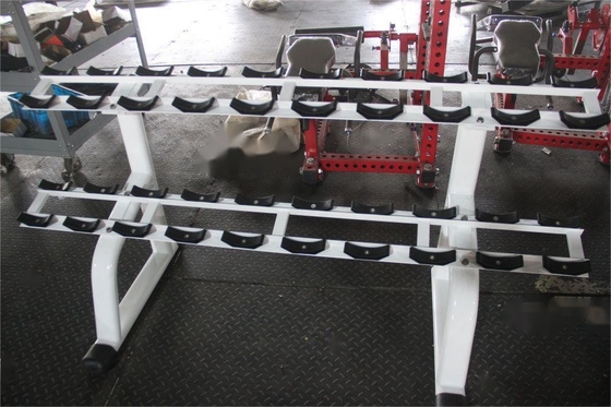 3 Livello Commercial Dumbbell Rack Steel Body Building Storage per attrezzature fitness per palestra