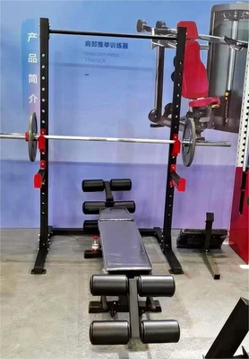 Unisex Bodybuilding Fitness Power Plate con banco di peso Barbell Bar Half Squat Rack