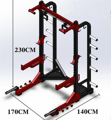 Q235 Tubo rettangolare di acciaio per attrezzature per palestra scaffalatore con dimensioni 1320*1680*2320