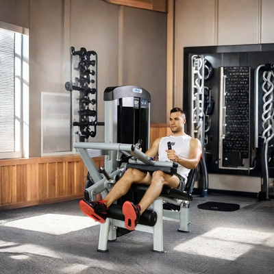 Macchina commerciale di estensione delle gambe e curl con pin selezione di carico 80 kg di peso stack