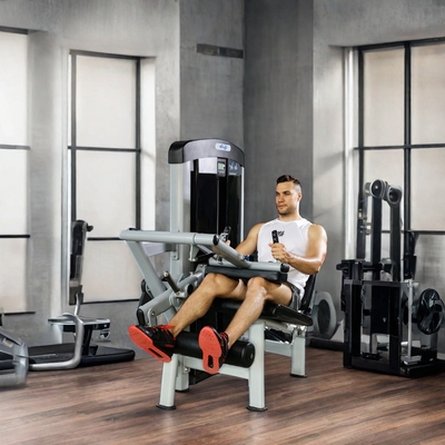 Macchina commerciale di estensione delle gambe e curl con pin selezione di carico 80 kg di peso stack