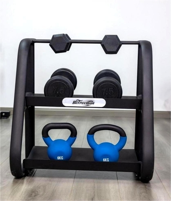 Bodybuilding Fitness Pieghevole 2 Livelli Dumbell Rack Kettlebell Rack per attrezzature per palestra