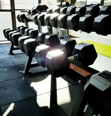 Manubri con rivestimento in gomma esessuale per attrezzature di fitness per la palestra a casa 2.5kg-50kg