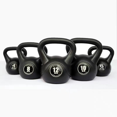 Kettlebell portatile per l' allenamento con pesi in gomma rivestito corpo di allenamento fisico