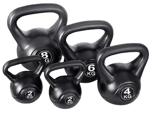 Kettlebell portatile per l' allenamento con pesi in gomma rivestito corpo di allenamento fisico