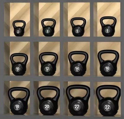 Kettlebell portatile per l' allenamento con pesi in gomma rivestito corpo di allenamento fisico