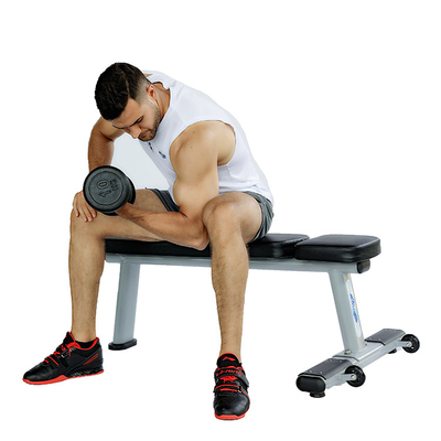 Banchina piatta per fitness commerciale con piattaforma di 18,5 kg e logo personalizzabile