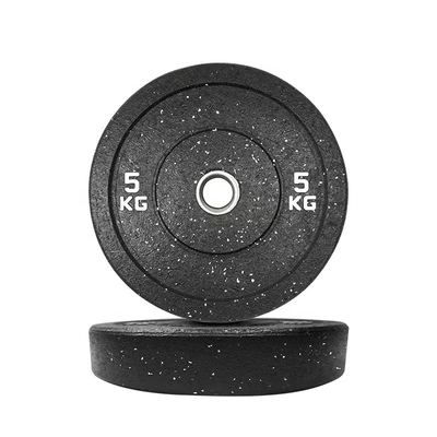 Disponibile il logo personalizzatoD color dot Rubber Barbell Plate per l' allenamento con pesi bumper