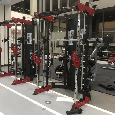Commercial/Home Smith Trainer Bodybuilding Squat Rack con due strati di rivestimento in polvere