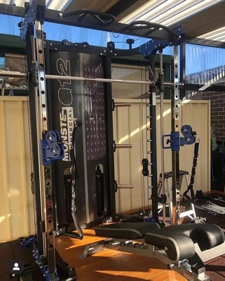 Commercial/Home Smith Trainer Bodybuilding Squat Rack con due strati di rivestimento in polvere