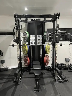 Commercial/Home Smith Trainer Bodybuilding Squat Rack con due strati di rivestimento in polvere