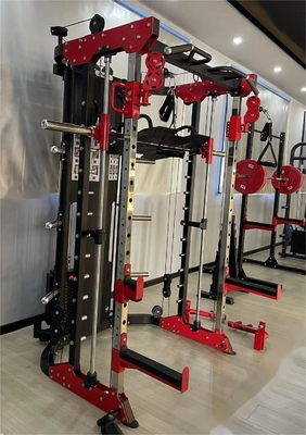 Commercial/Home Smith Trainer Bodybuilding Squat Rack con due strati di rivestimento in polvere