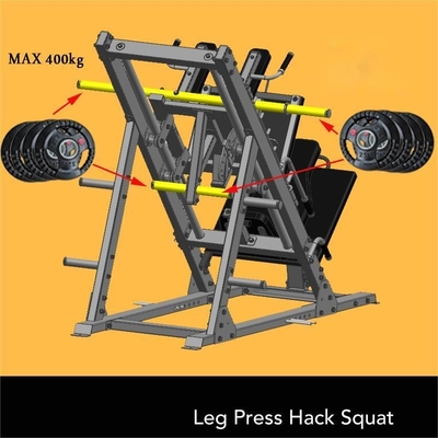 Medium Loader 2 in 1 Hack Squat e Leg Press Machine per l'allenamento di forza commerciale