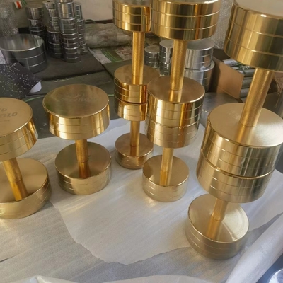 Allenamento di forza fatto facile oro piastra di cromo barra di ferro fuso con piastre di peso set