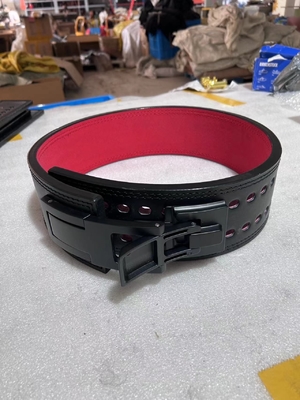 Cinturone regolabile per sollevamento pesi cintura da ginnastica supporto in pelle 13 mm cintura di sollevamento a leva