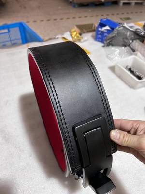 Cinturone regolabile per sollevamento pesi cintura da ginnastica supporto in pelle 13 mm cintura di sollevamento a leva