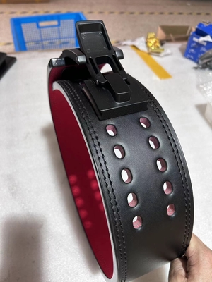Cinturone regolabile per sollevamento pesi cintura da ginnastica supporto in pelle 13 mm cintura di sollevamento a leva