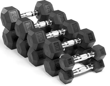 2.5kg Black Rubber Hex Dumbbell Set Lo strumento definitivo per gli appassionati di fitness generale