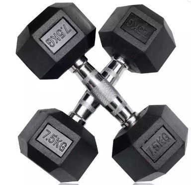 2.5kg Black Rubber Hex Dumbbell Set Lo strumento definitivo per gli appassionati di fitness generale
