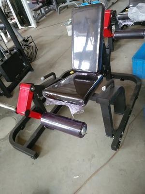 Allenamento di forza in palestra di acciaio senza peso Estensione delle gambe sedute con telaio in acciaio resistente
