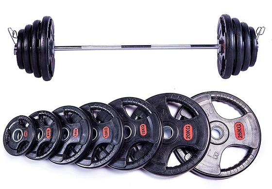 Attrezzature per palestra e fitness allenamento con pesi gratuito piastre a barre di peso per unisex in nero