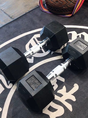 Metallo e gomma Home Gym Fitness Equipment Hex Manubrio con colore personalizzato