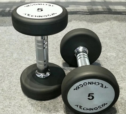 Freeman Fitness Equipment Manubrio in acciaio rivestito di gomma per allenamento con pesi liberi maschile