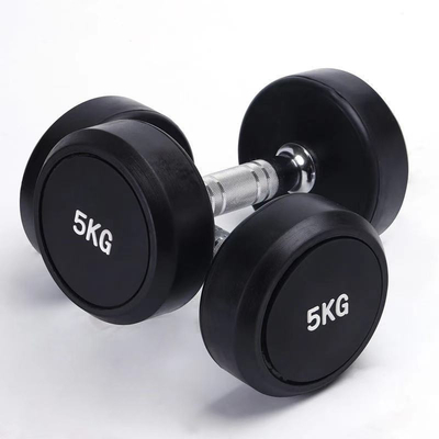 Equipaggiamento di palestra per sollevamento pesi senza acciaio Manubri di gomma rivestiti per unisex da 5 a 25 kg