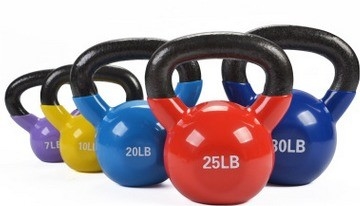 Competizione Kettlebell per allenamento professionistico Unisex in polvere rivestito di ghisa peso libero