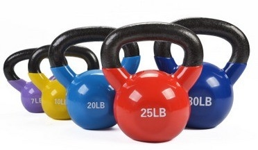 Kettlebell in ghisa colorato rivestito di polvere Un must per gli appassionati di fitness unisex