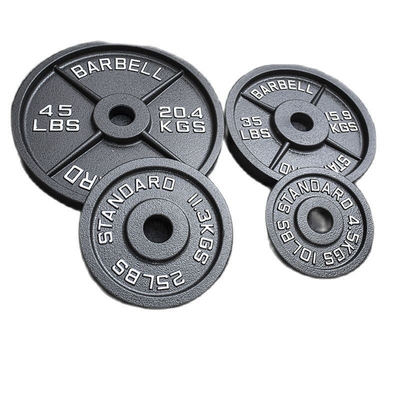 Superficie di gomma Piastra di peso per barbell in ghisa per uso commerciale e domestico 5kg 10kg 20kg 50kg