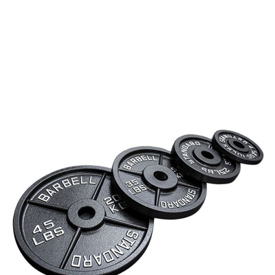 Superficie di gomma Piastra di peso per barbell in ghisa per uso commerciale e domestico 5kg 10kg 20kg 50kg