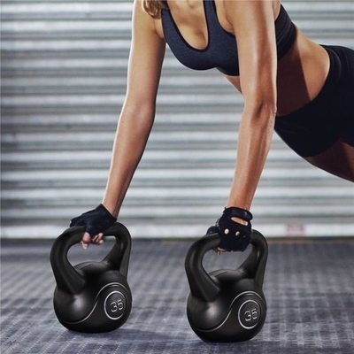 Competizione di allenamento unisex Kettlebell Set con rivestimento in ghisa e polvere