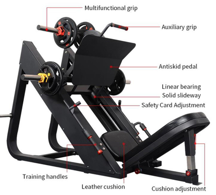 Opzionale Selezionabile Medium Loader Plate equipaggiamento di fitness caricato 45° Leg Press