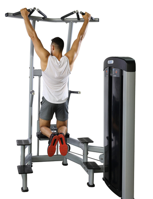 Costruzione del corpo allenamento universale Pin Selezione di carico Macchine Assistito Chin Dip Machine