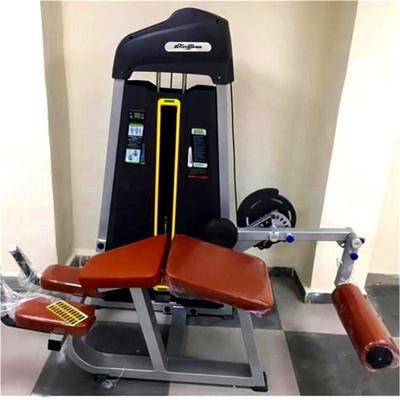 Esercizio fisico allenamento di forza macchina di stacking di pesi per sdraiare le gambe in ginocchio esercizio curl