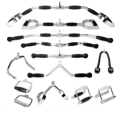 Allenatore di ginnastica integrato di allenamento Tirare giù manico della barra con presa Cable Barbell Attachment