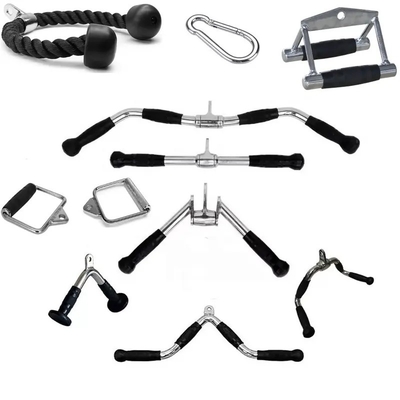 Allenatore di ginnastica integrato di allenamento Tirare giù manico della barra con presa Cable Barbell Attachment