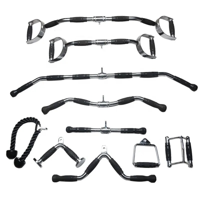 Allenatore di ginnastica integrato di allenamento Tirare giù manico della barra con presa Cable Barbell Attachment