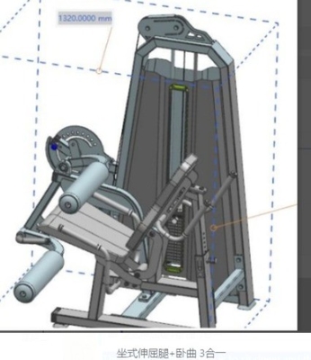 Attrezzature di ginnastica per leg curl e leg extension commerciali con colore opzionale selezionabile del telaio